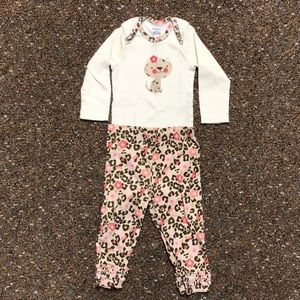 Leopard print onesie and pants